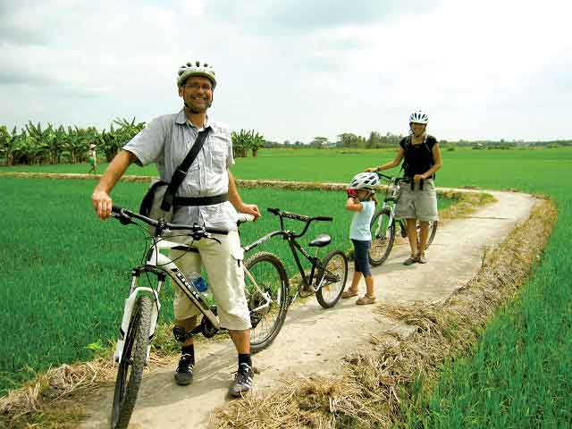 Radfahren im Mekong-Delta