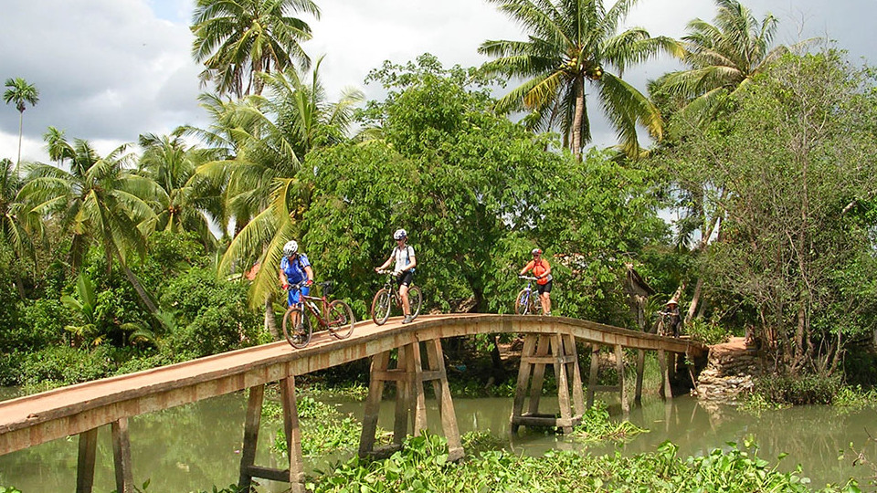 Radfahren im Mekong-Delta
