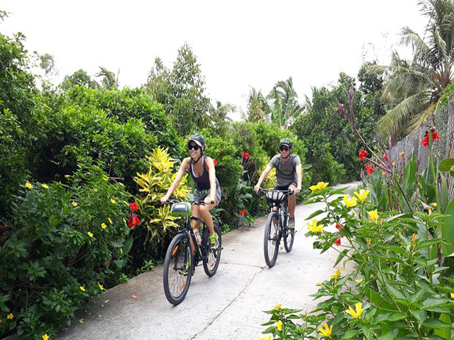 Radfahren im Mekong-Delta